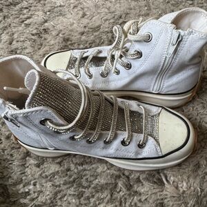 Stylish White High-Top Sneakers